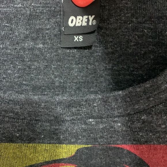 ADOPT a Dog Long Sleeve Grey Sweatshirt Size XS by Obey - Picture 2 of 5